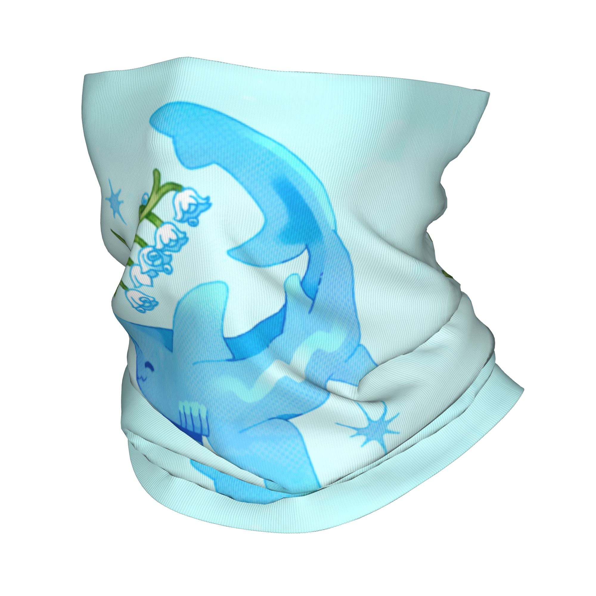 Neck Warmer Balaclava - Bandana Leher 3D Ilusi Ikan Hiu