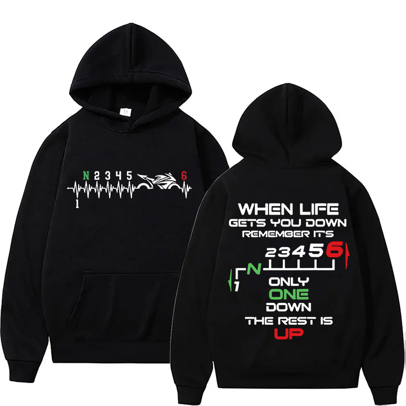 Motorcycle Gear Full Set - Hoodie Detak Jantung Pengendara Sepeda Motor