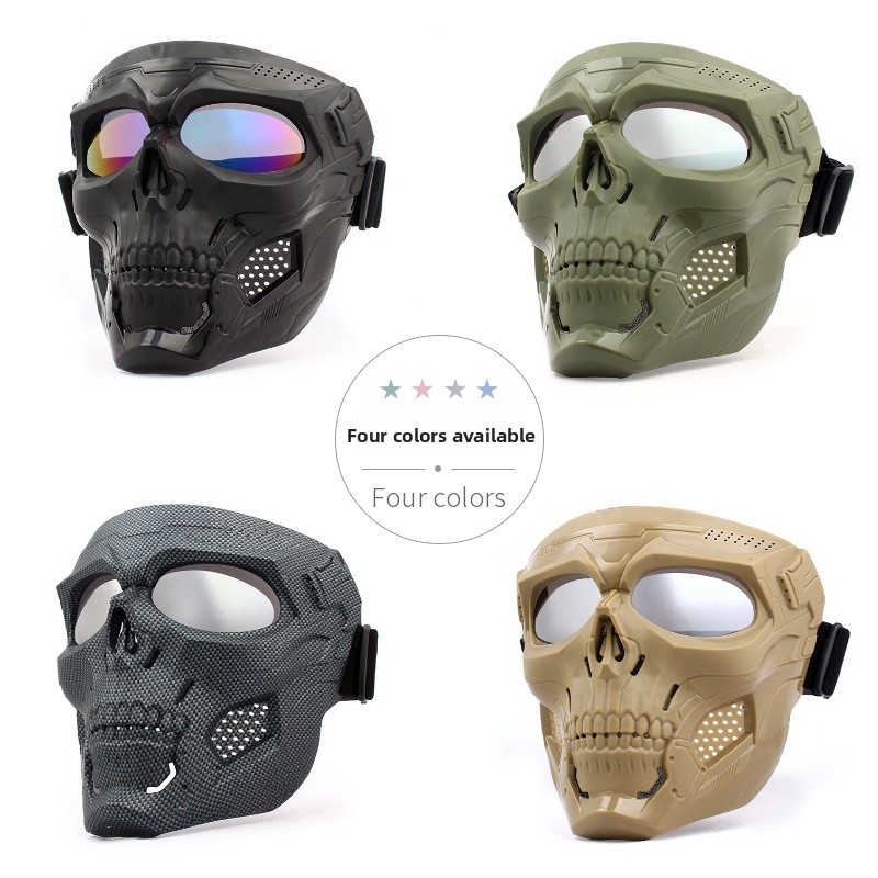 Motorcycle Gear Full Set - Masker Wajah Penuh Sepeda Motor Skull,